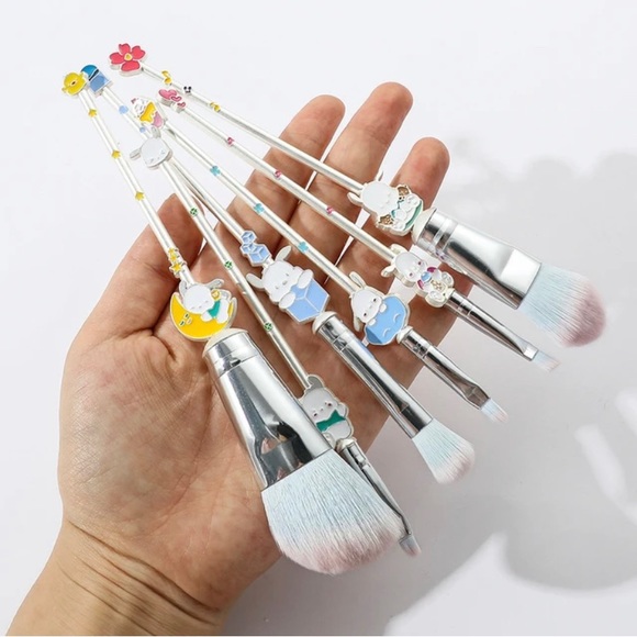 Pochaco 6 Pack Makeup Brush Set with Bag- Hello Kitty Sanrio - Picture 5 of 6